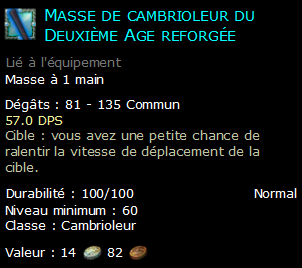 Masse de cambrioleur du Deuxième Age reforgée