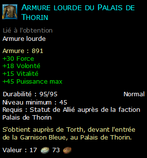 Armure lourde du Palais de Thorin