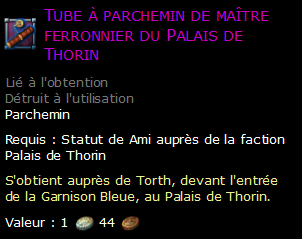 Tube à parchemin de maître ferronnier du Palais de Thorin