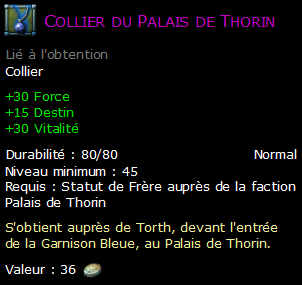 Collier du Palais de Thorin