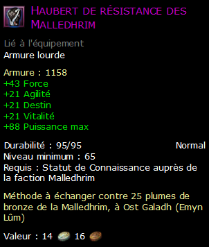 Haubert de résistance des Malledhrim