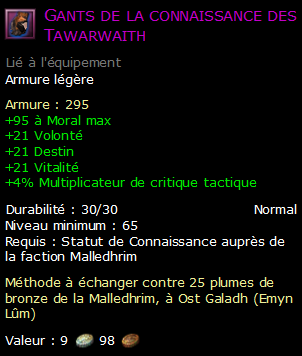 Gants de la connaissance des Tawarwaith