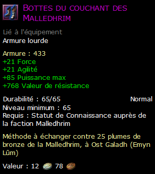 Bottes du couchant des Malledhrim