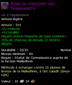 Robe du couchant des Tawarwaith