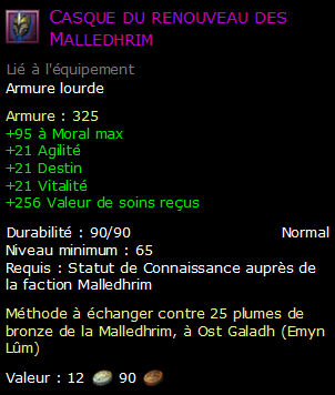 Casque du renouveau des Malledhrim