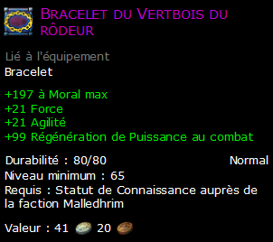 Bracelet du Vertbois du rôdeur