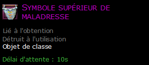 Symbole supérieur de maladresse