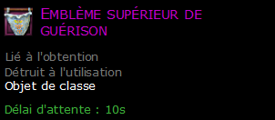 Emblème supérieur de guérison