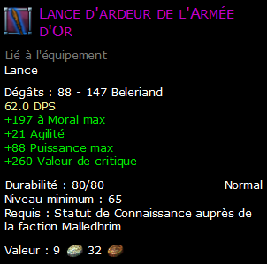 Lance d'ardeur de l'Armée d'Or