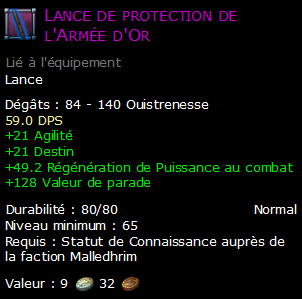 Lance de protection de l'Armée d'Or