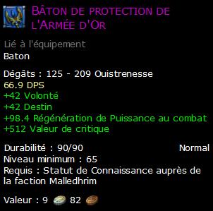 Bâton de protection de l'Armée d'Or