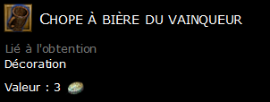 Chope à bière du vainqueur