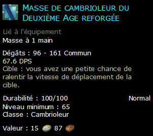 Masse de cambrioleur du Deuxième Age reforgée