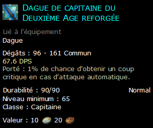 Dague de capitaine du Deuxième Age reforgée