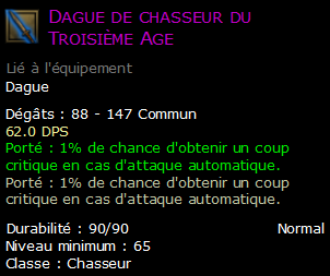 Dague de chasseur du Troisième Age