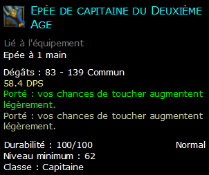 Epée de capitaine du Deuxième Age