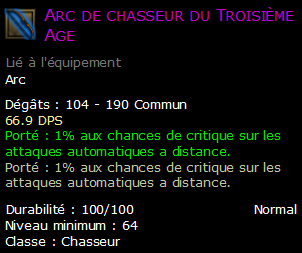 Arc de chasseur du Troisième Age