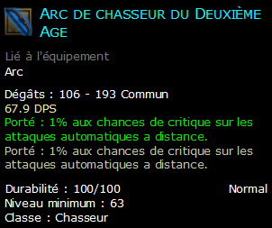 Arc de chasseur du Deuxième Age