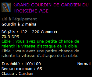 Grand gourdin de gardien du Troisième Age