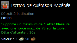 Potion de guérison macérée