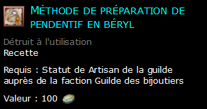 Méthode de préparation de pendentif en béryl