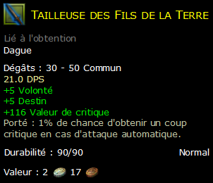 Tailleuse des Fils de la Terre