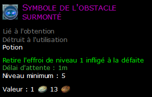 Symbole de l'obstacle surmonté