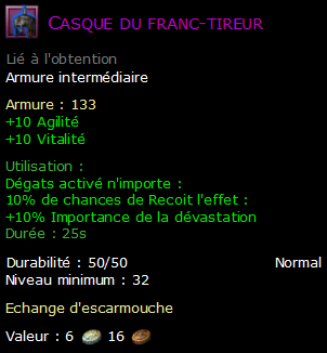 Casque du franc-tireur