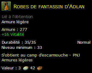 Robes de fantassin d'Adlan