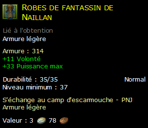 Robes de fantassin de Naillan