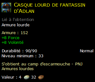 Casque lourd de fantassin d'Adlan