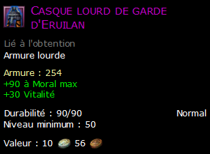 Casque lourd de garde d'Eruilan