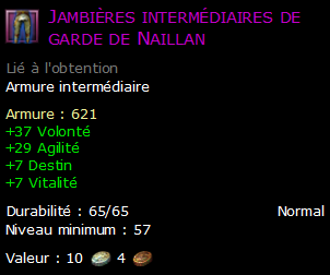 Jambières intermédiaires de garde de Naillan