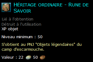 Héritage ordinaire - Rune de Savoir