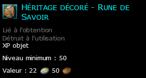 Héritage décoré - Rune de Savoir