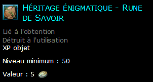 Héritage énigmatique - Rune de Savoir