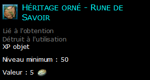 Héritage orné - Rune de Savoir