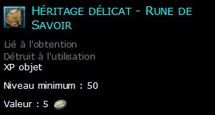 Héritage délicat - Rune de Savoir