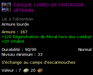 Casque lourd de fantassin vétéran