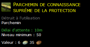 Parchemin de connaissance suprême de la protection