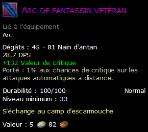 Arc de fantassin vétéran