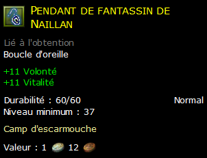 Pendant de fantassin de Naillan