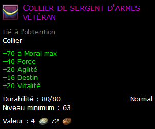 Collier de sergent d'armes vétéran