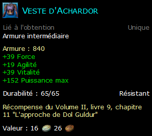 Veste d'Achardor