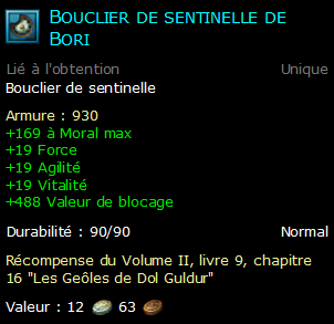 Bouclier de sentinelle de Bori