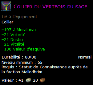 Collier du Vertbois du sage