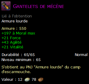 Gantelets de mécène