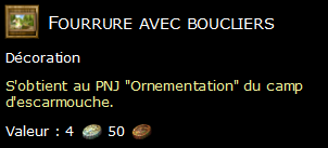 Fourrure avec boucliers