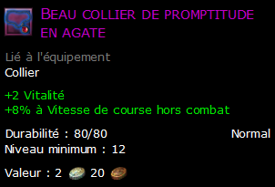 Beau collier de promptitude en agate