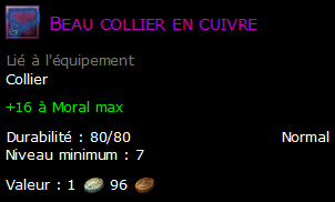 Beau collier en cuivre